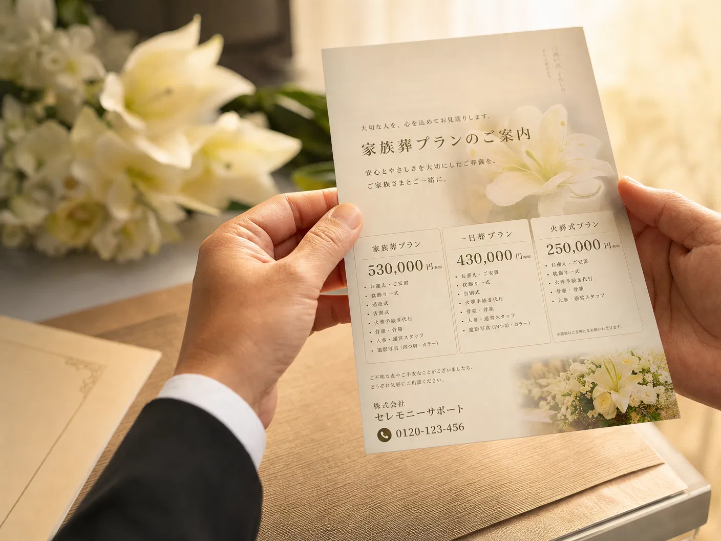 三鷹市の遺族に寄り添うむさしの葬祭スタッフの手元